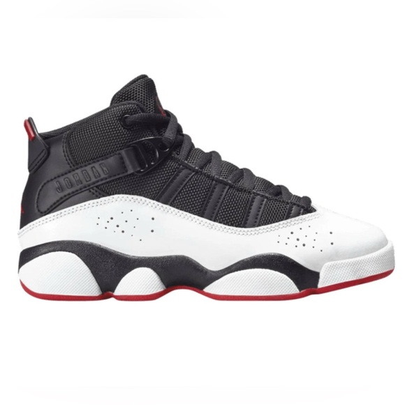 NIKE Air Jordan Rings Black Varsity Red Kid's Size Y